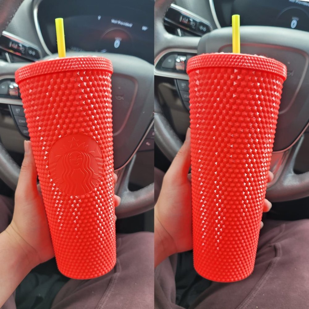 Starbucks 2022 Bling Studded Dragon Fruit 24oz Tumbler New